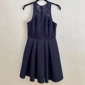 Aqua Mini Tennis Dress with Lace Detailing (S)